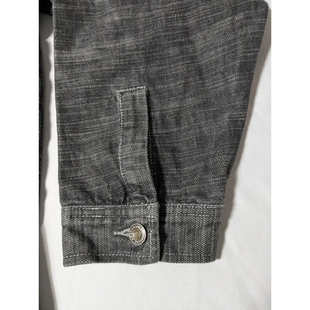 VTG ROCAWEAR Men‎ 2XL Black Heather Denim  Full Zip Jean Jacket